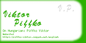 viktor piffko business card